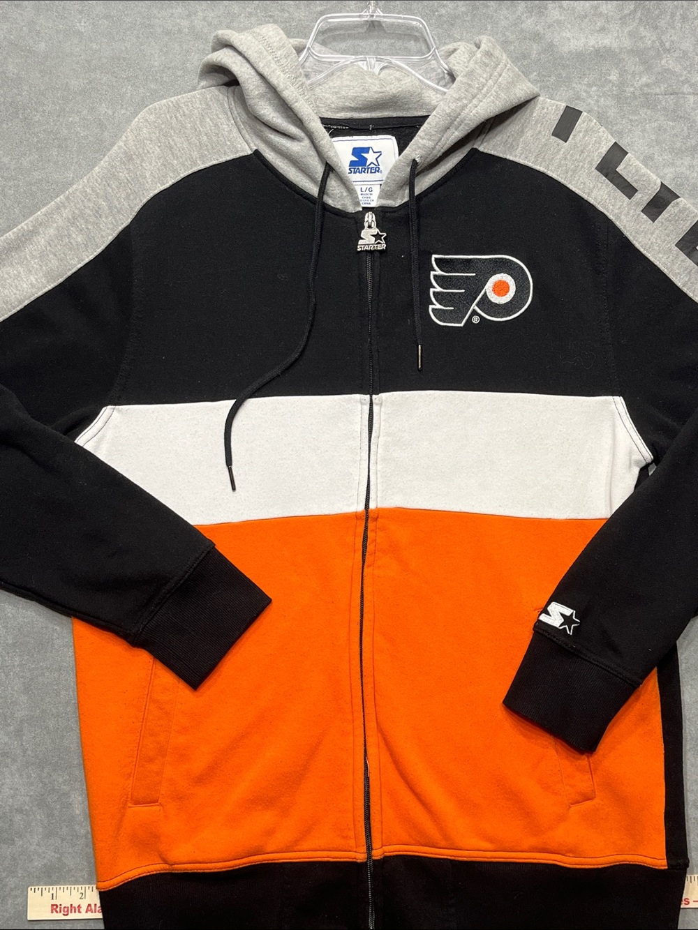 Starter Philadelphia Flyers Full Zip Hoodie Men’s Large NHL Colorblock